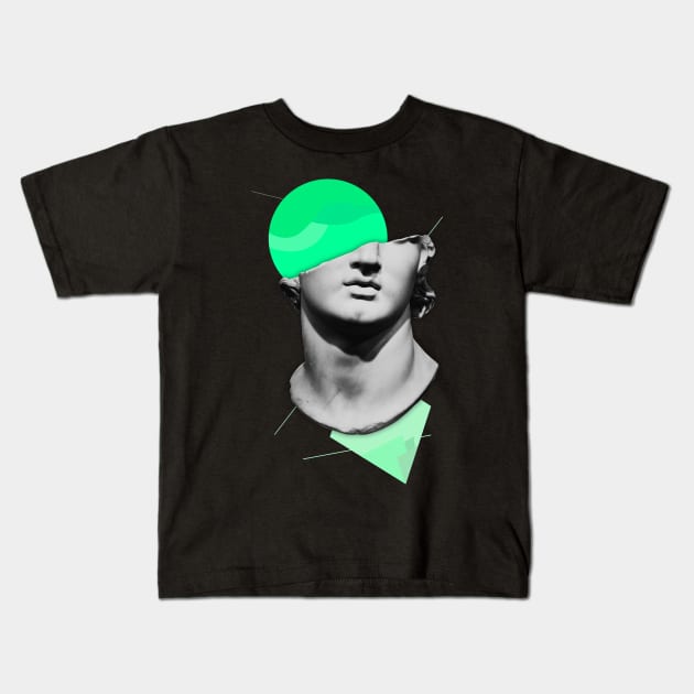 Greek Green Kids T-Shirt by The Photoshop Guy